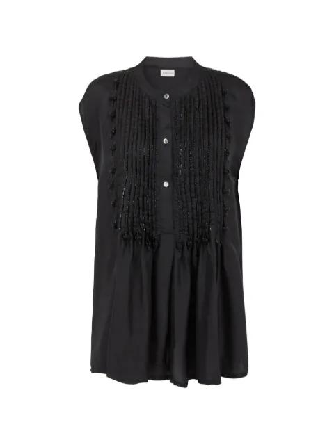 bead-embellished sleeveless shirt by PARAH