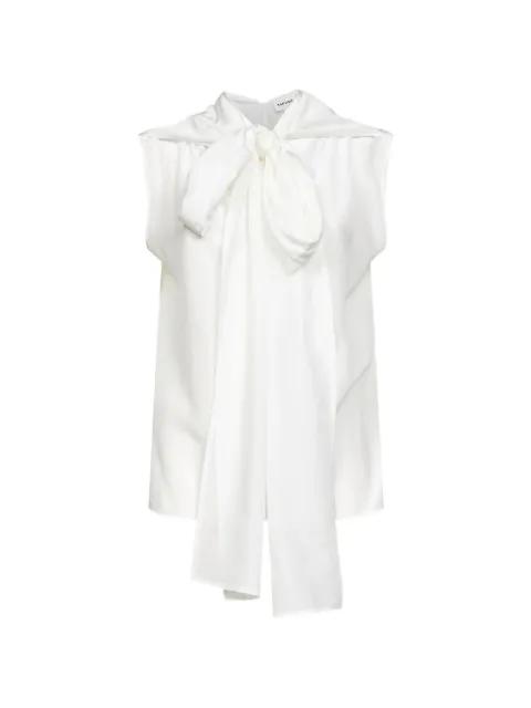 pussy-bow sleeveless blouse by PARAH