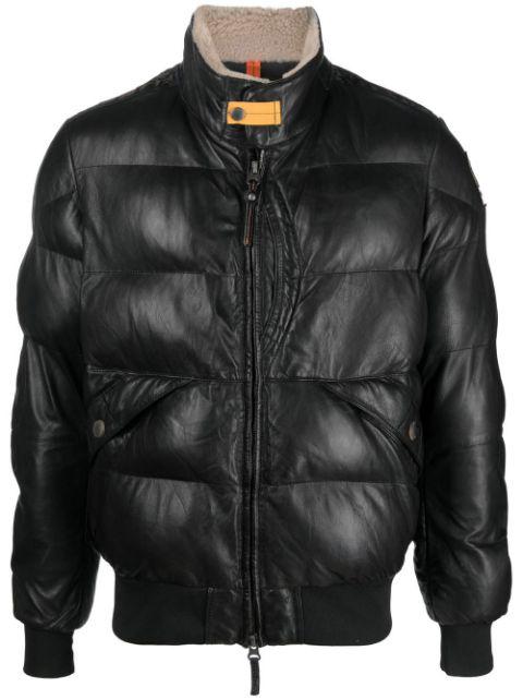 Alf leather padded puffer jacket by PARAJUMPERS