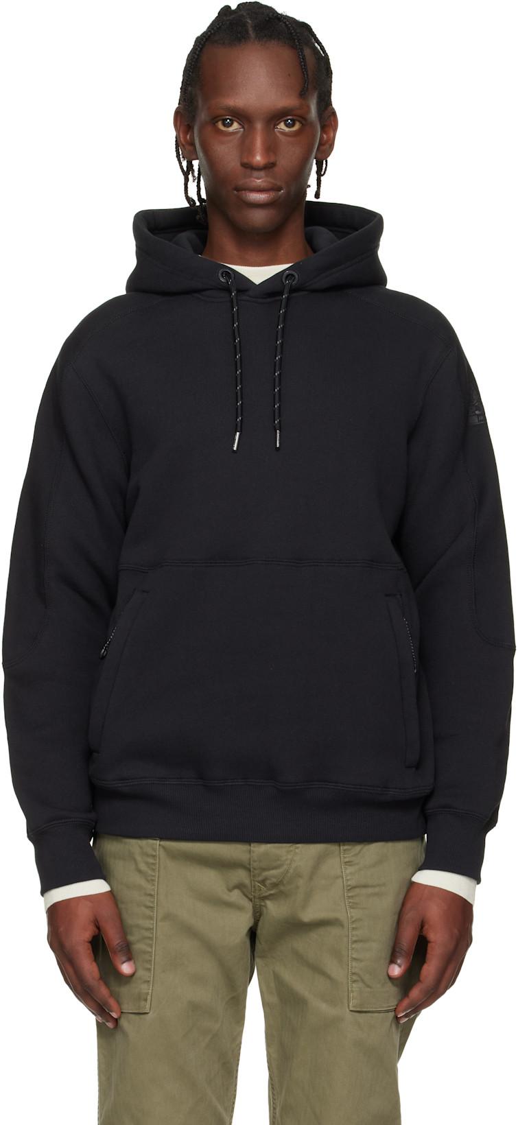Black Elijah Fleece Hoodie by PARAJUMPERS