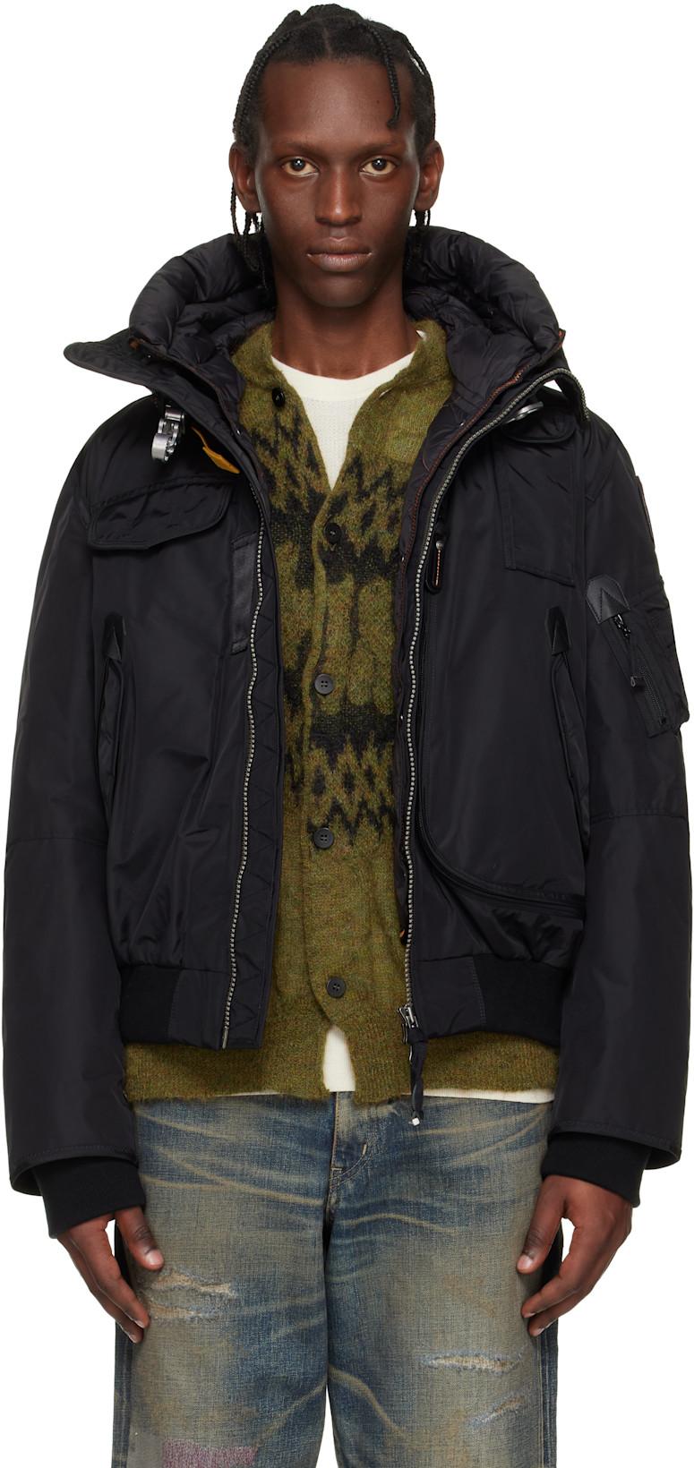 Black Gobi Hooded Down Jacket by PARAJUMPERS