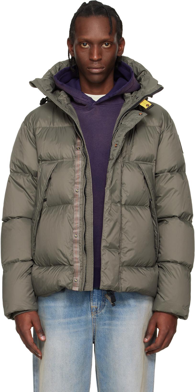 Gray Cloud Hooded Down Jacket by PARAJUMPERS