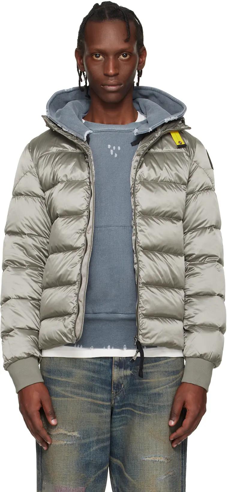 Green Pharrell Hooded Down Jacket by PARAJUMPERS