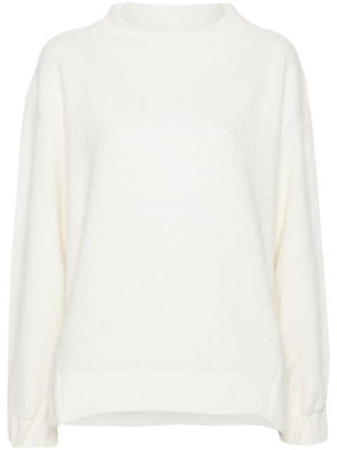 Kira logo-patch bouclé jumper by PARAJUMPERS