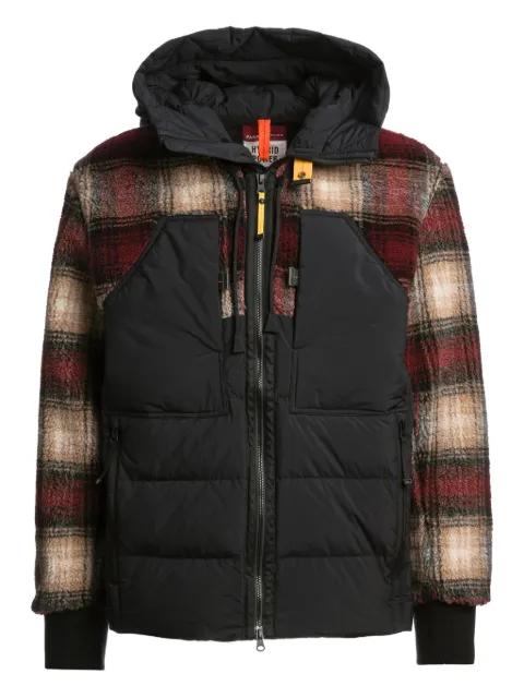 plaid-panel quilted jacket by PARAJUMPERS
