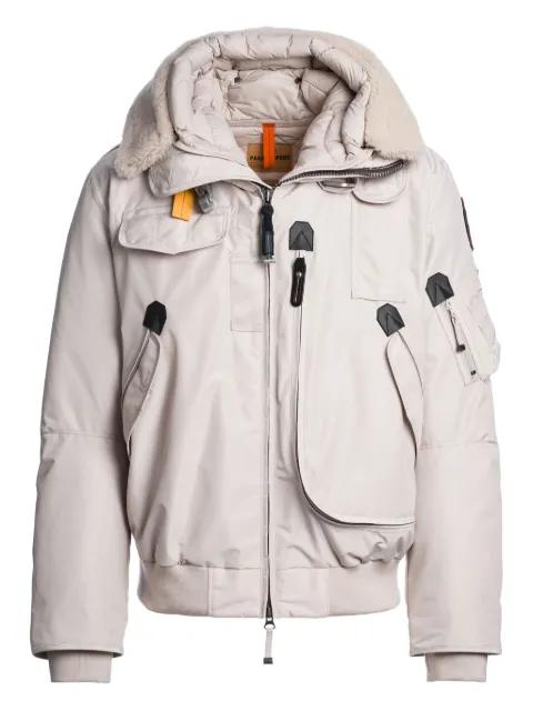 shearling-collar hoodied bomber jacket by PARAJUMPERS