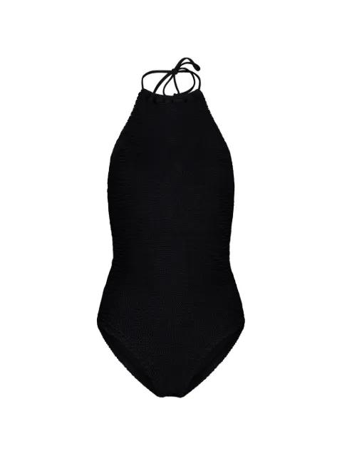 Afrodita textured halterneck swimsuit by PARAMIDONNA