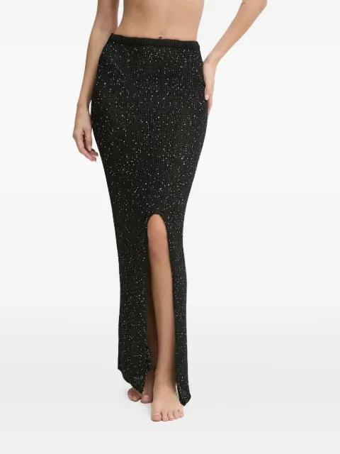 Bruna sequin-embellished split skirt by PARAMIDONNA