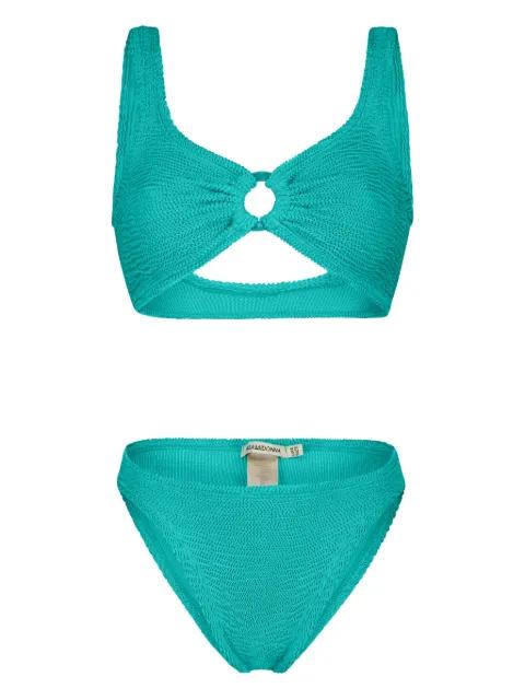 Irina textured ring-detail bikini by PARAMIDONNA
