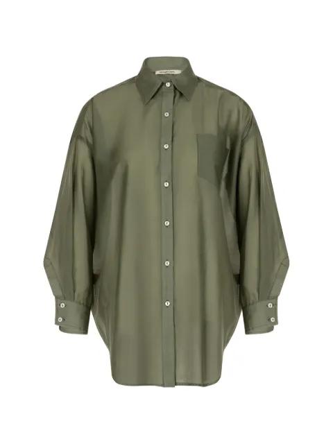 Jade button-up beach shirt by PARAMIDONNA