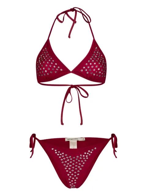 Livia Swarovsky crystal-embellished bikini by PARAMIDONNA