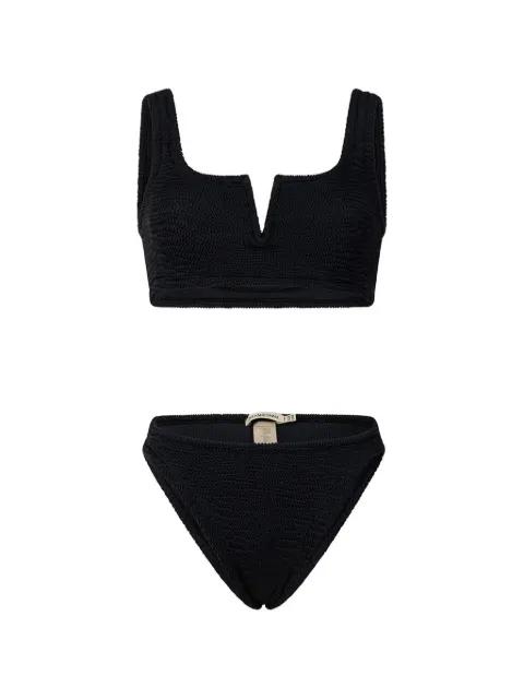 Serena V-neck textured bikini by PARAMIDONNA