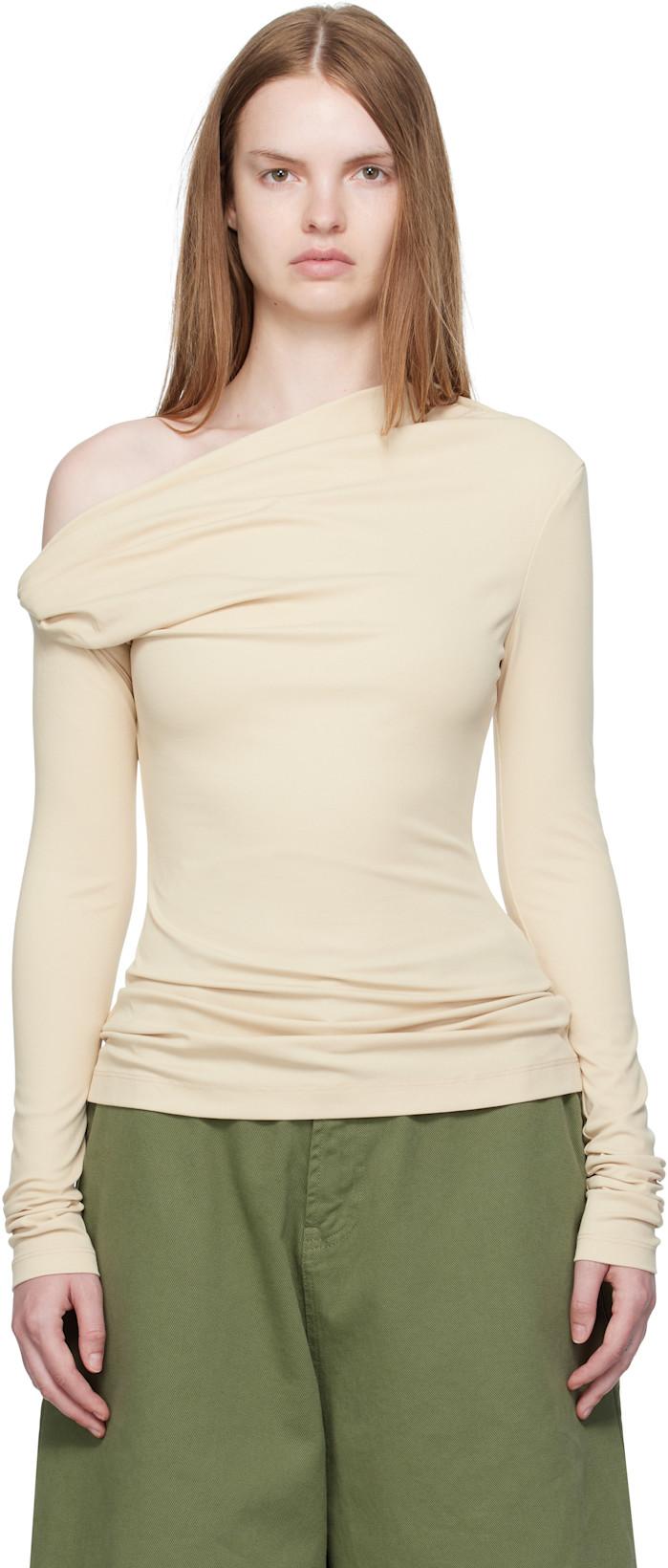 Beige Elemental Manahou Top by PARIS GEORGIA