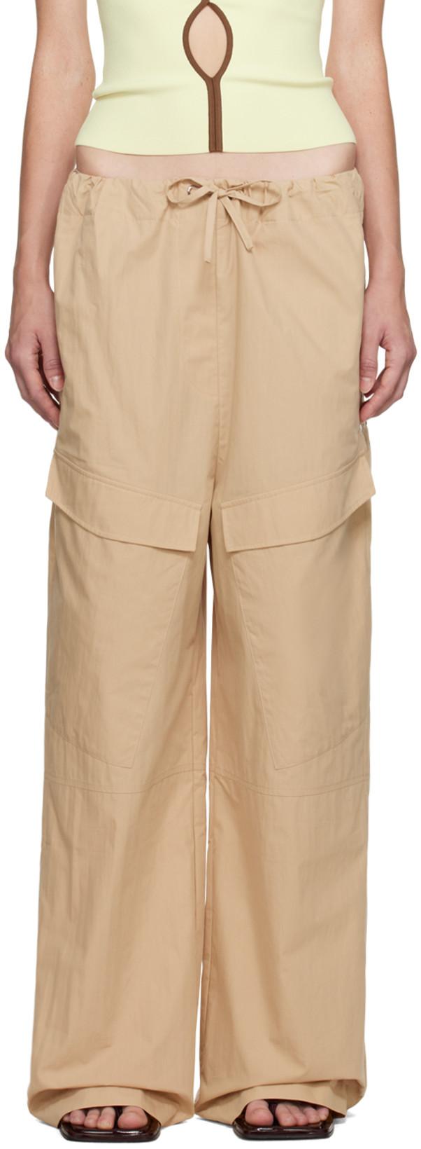 Beige Herb Trousers by PARIS GEORGIA