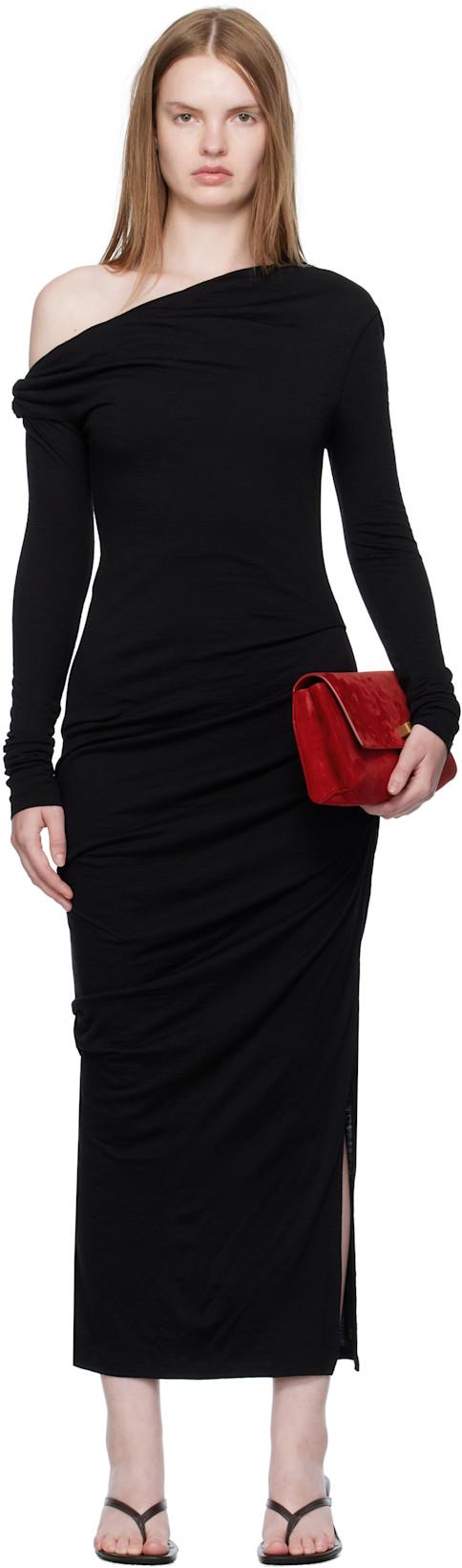 Black Elemental Manahou Maxi Dress by PARIS GEORGIA
