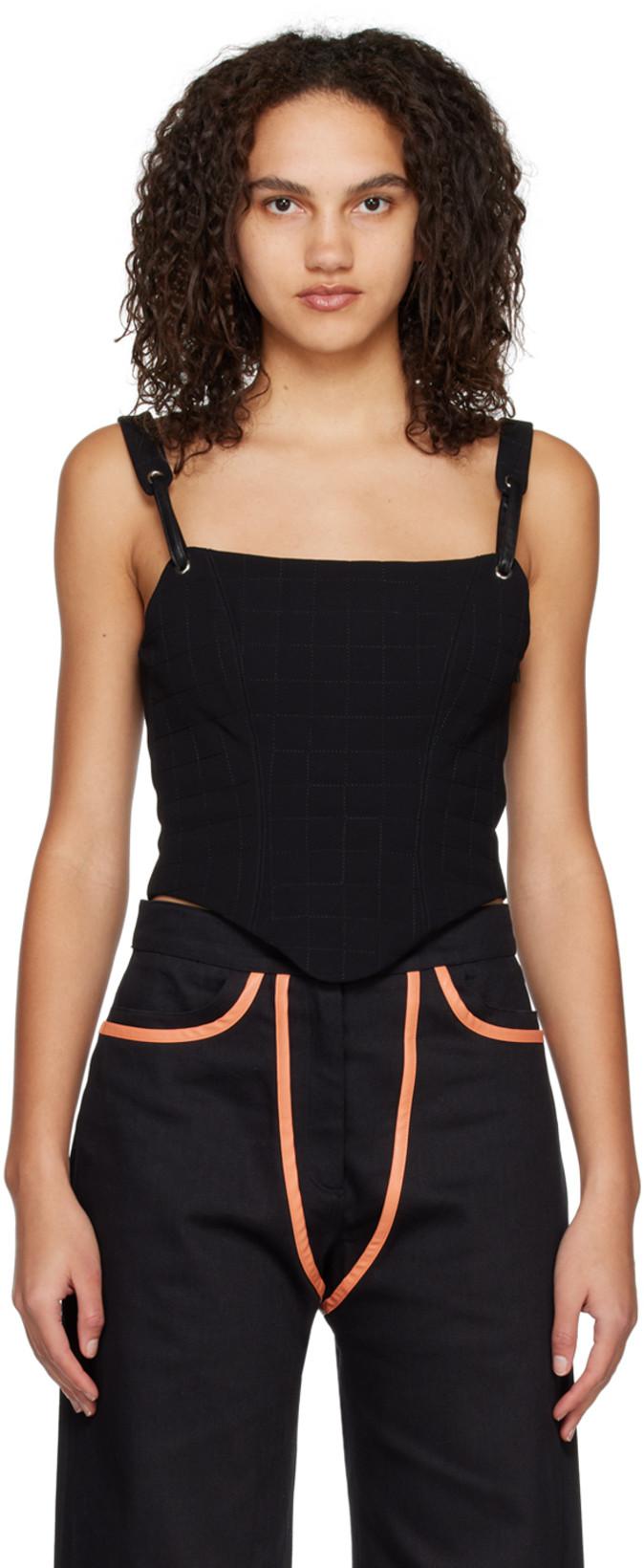 Black Lottie Tank Top by PARIS GEORGIA