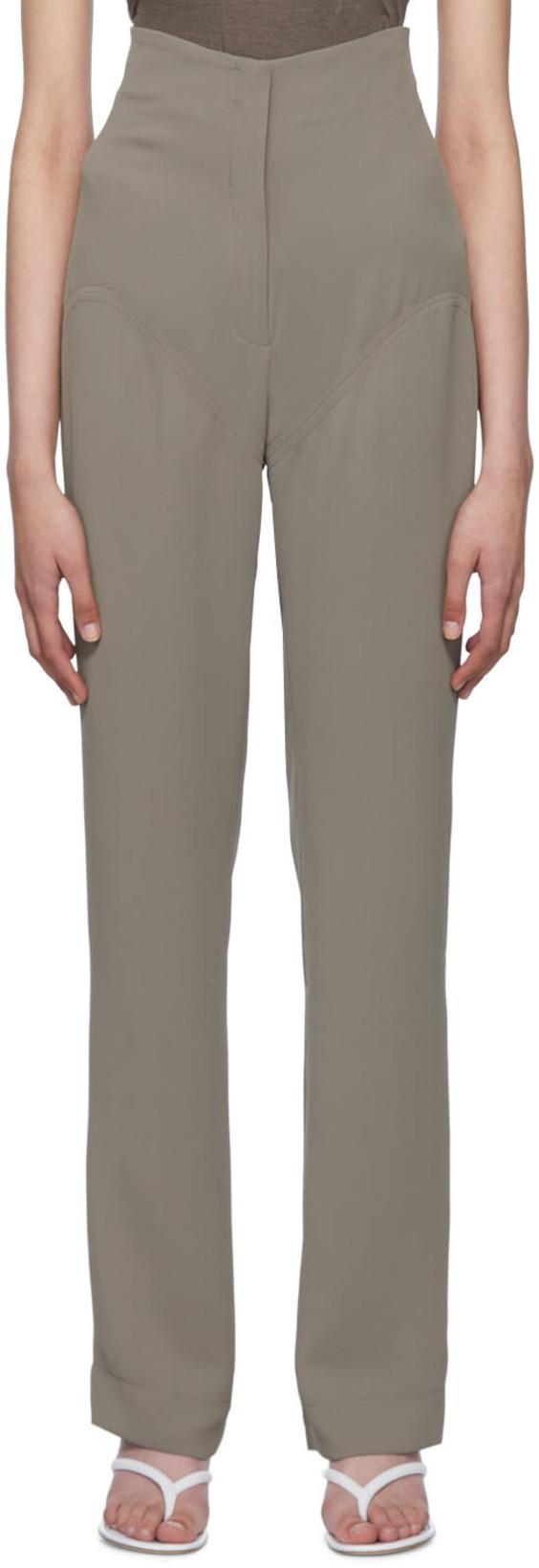 Gray Bootleg Trousers by PARIS GEORGIA