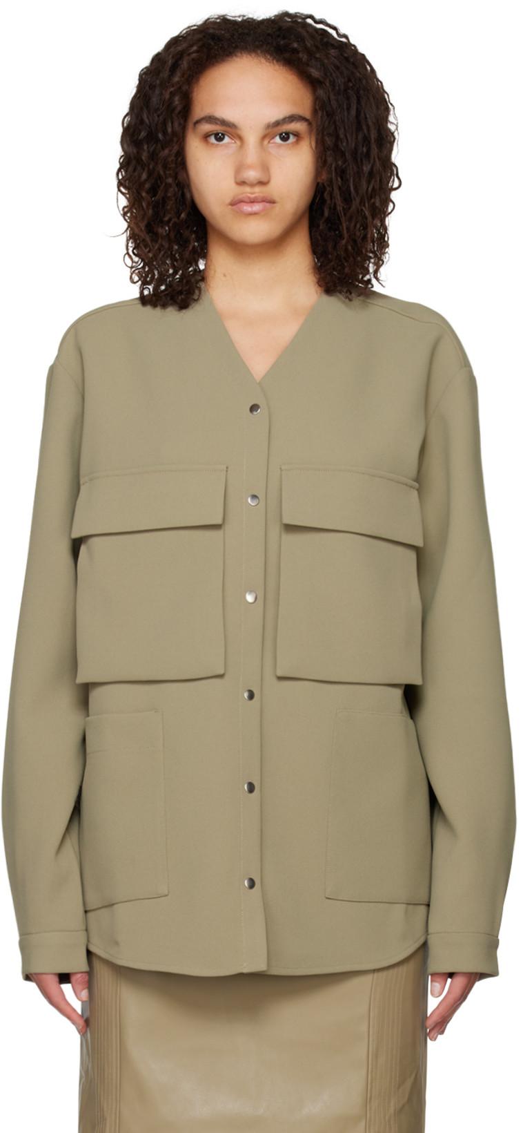 Khaki Dylan Shirt by PARIS GEORGIA
