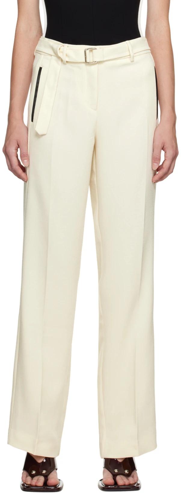Off-White Basil Trousers by PARIS GEORGIA