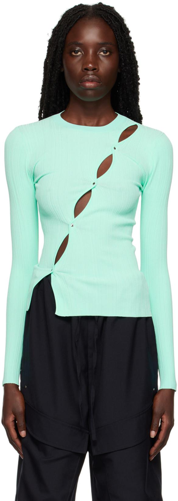 SSENSE Exclusive Blue Lola Long Sleeve T-Shirt by PARIS GEORGIA