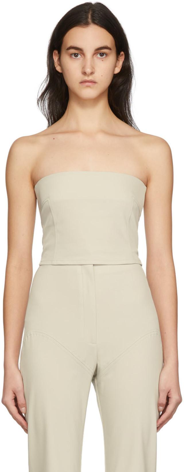 Taupe Audrey Tank Top by PARIS GEORGIA