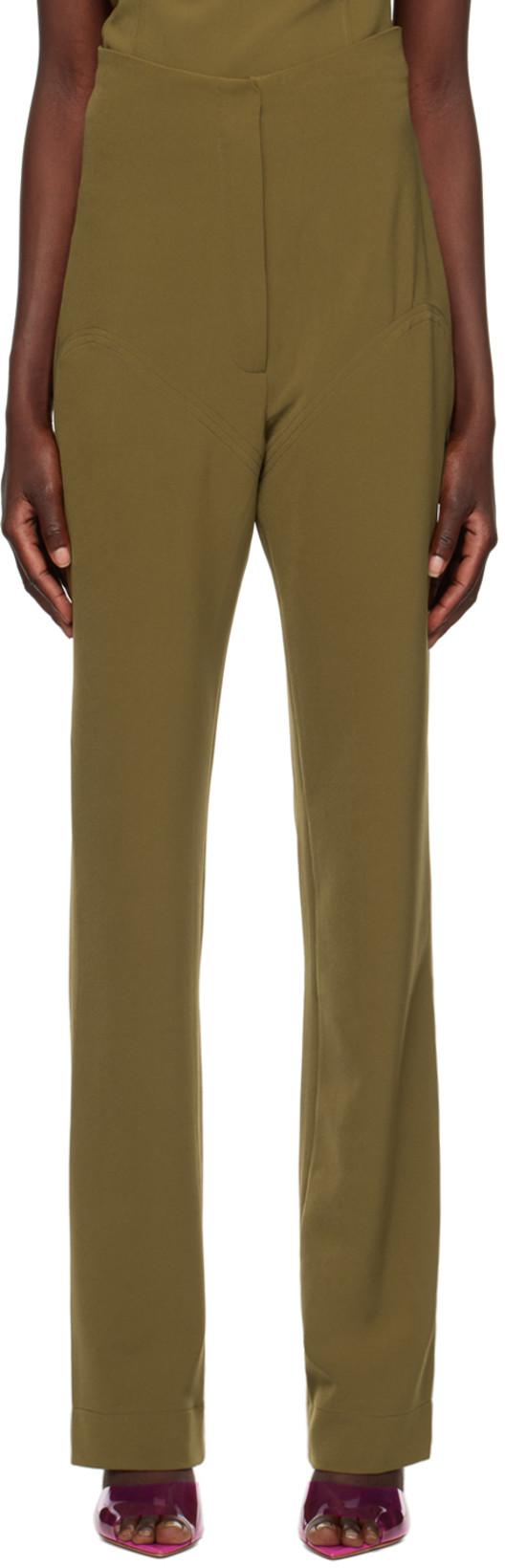 Taupe Bootleg Trousers by PARIS GEORGIA