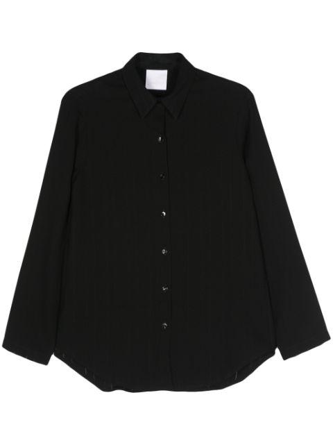 drop-stitch-detail crepe shirt by PARIS GEORGIA