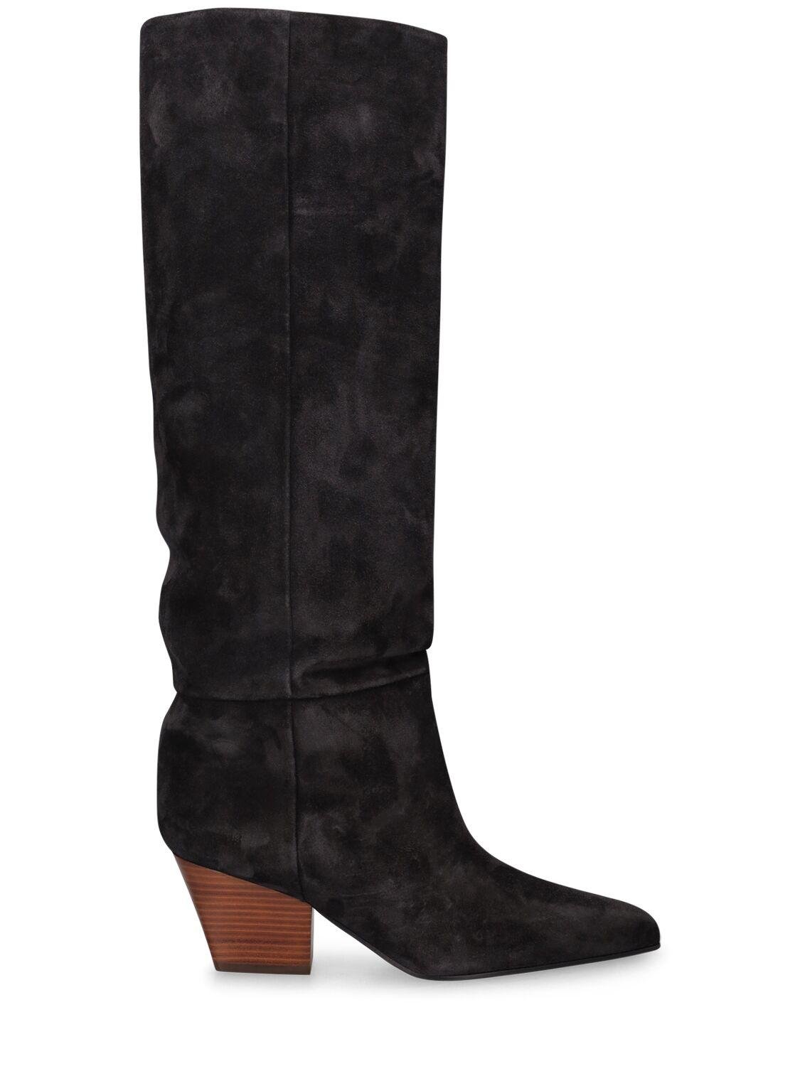 60mm Jane Suede Tall Boots by PARIS TEXAS