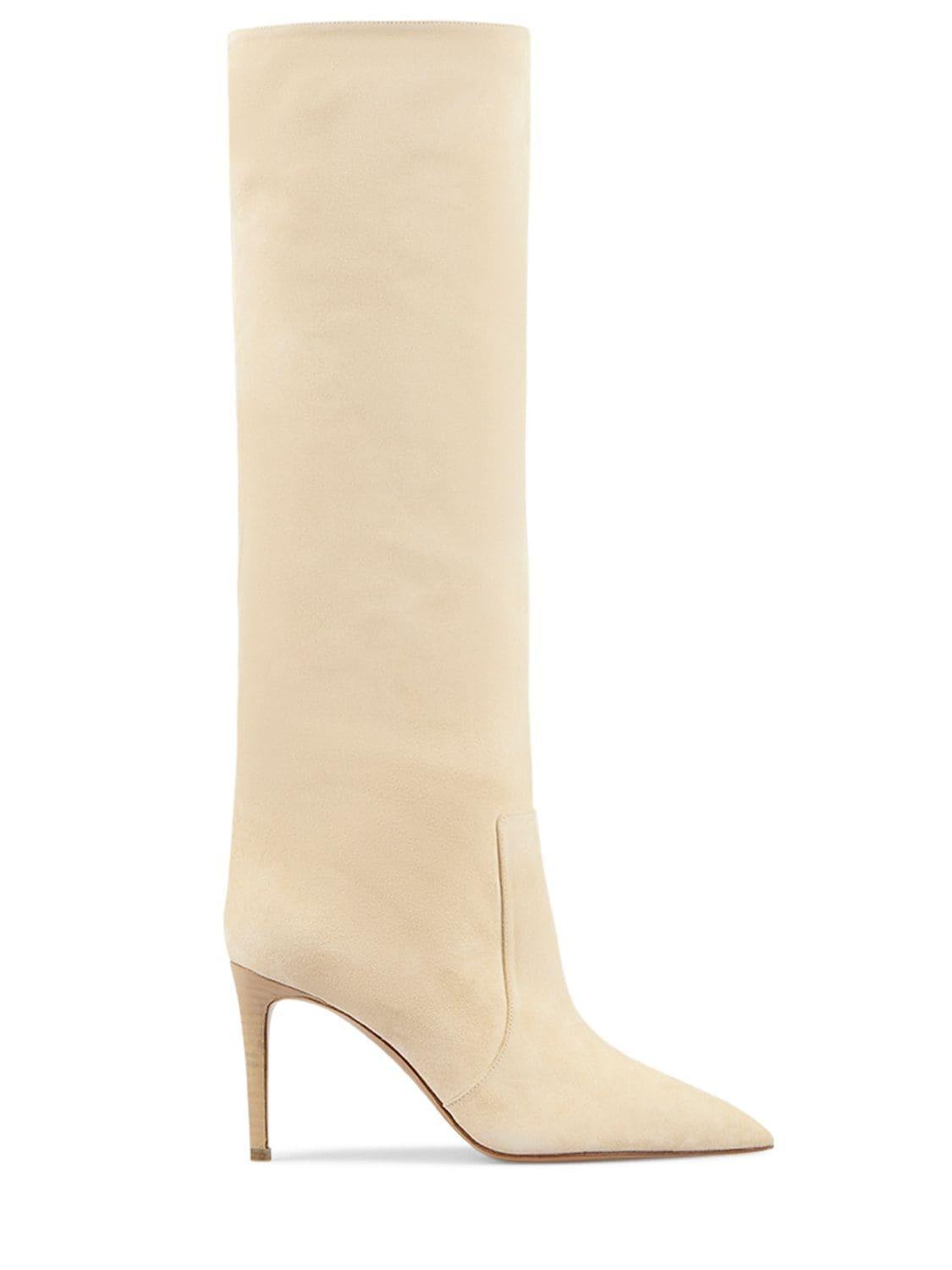 85mm Stiletto Suede Tall Boots by PARIS TEXAS