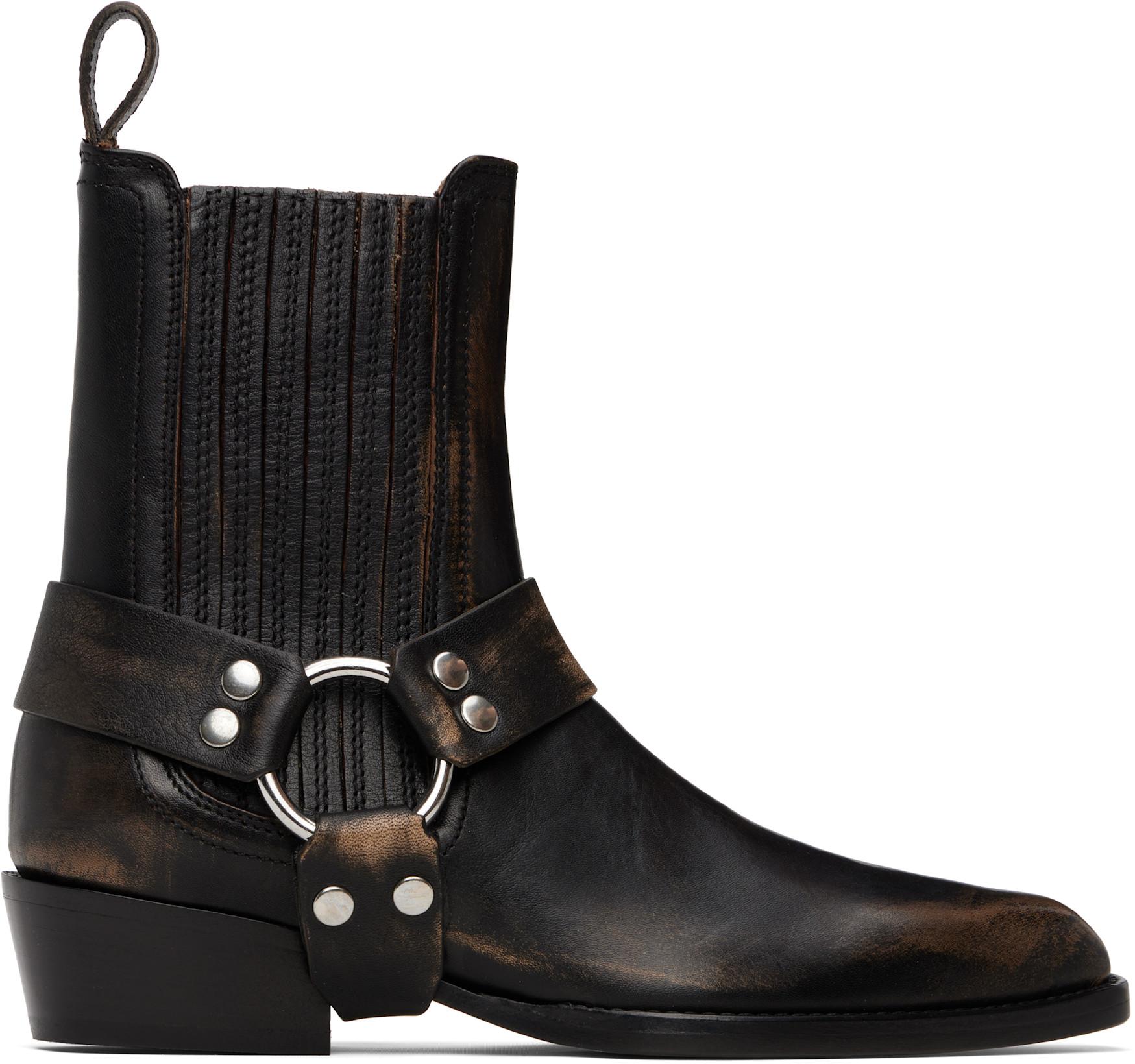 Black Helena Ankle Boots by PARIS TEXAS