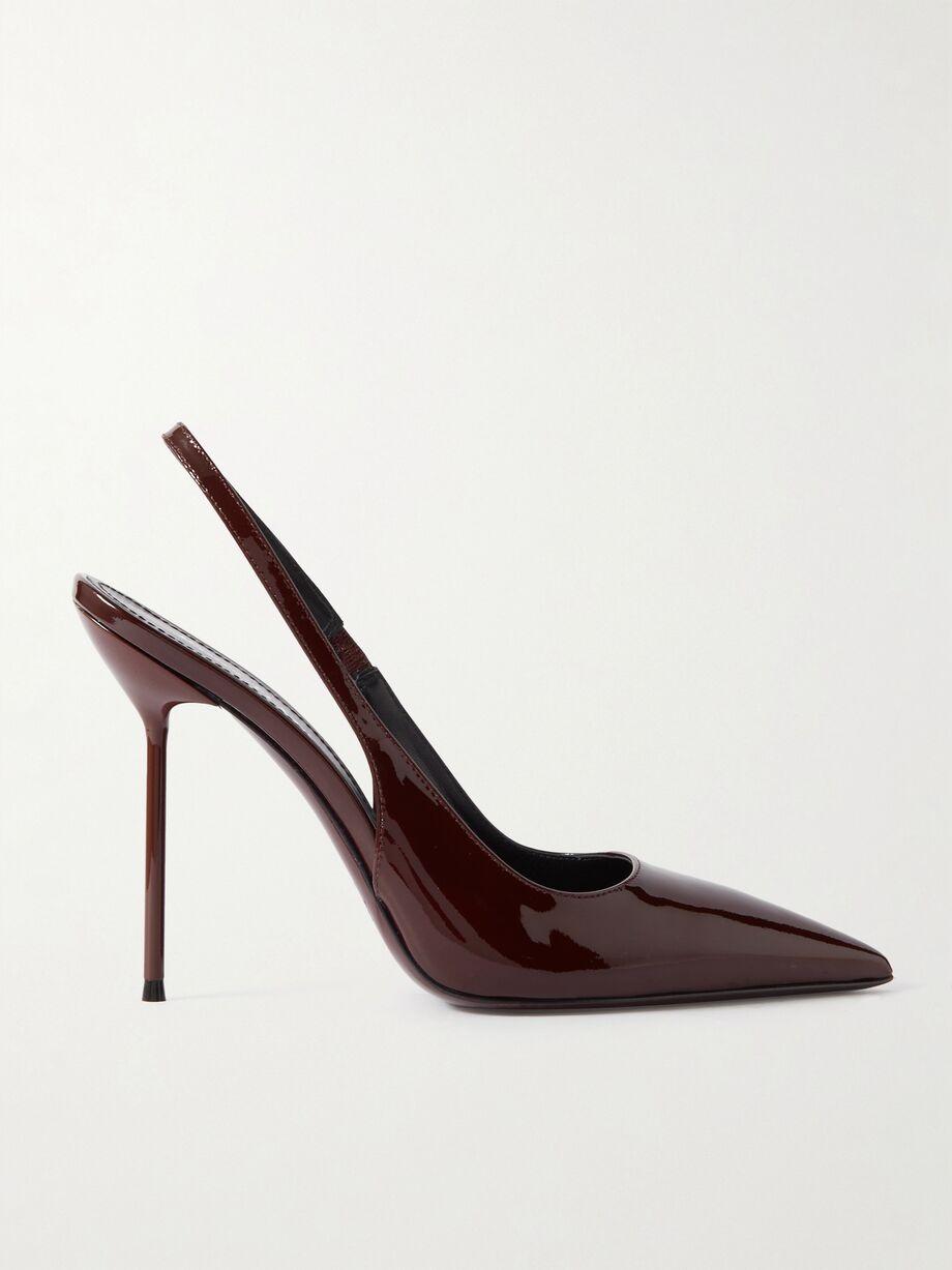 Lidia 105 patent-leather slingback pumps by PARIS TEXAS