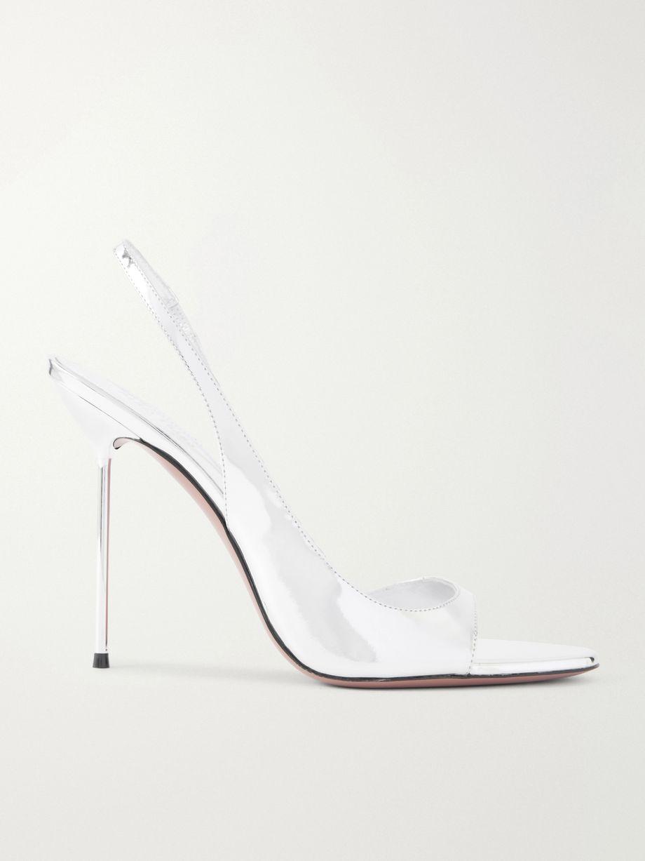 Lidia 95 mirrored-leather slingback sandals by PARIS TEXAS