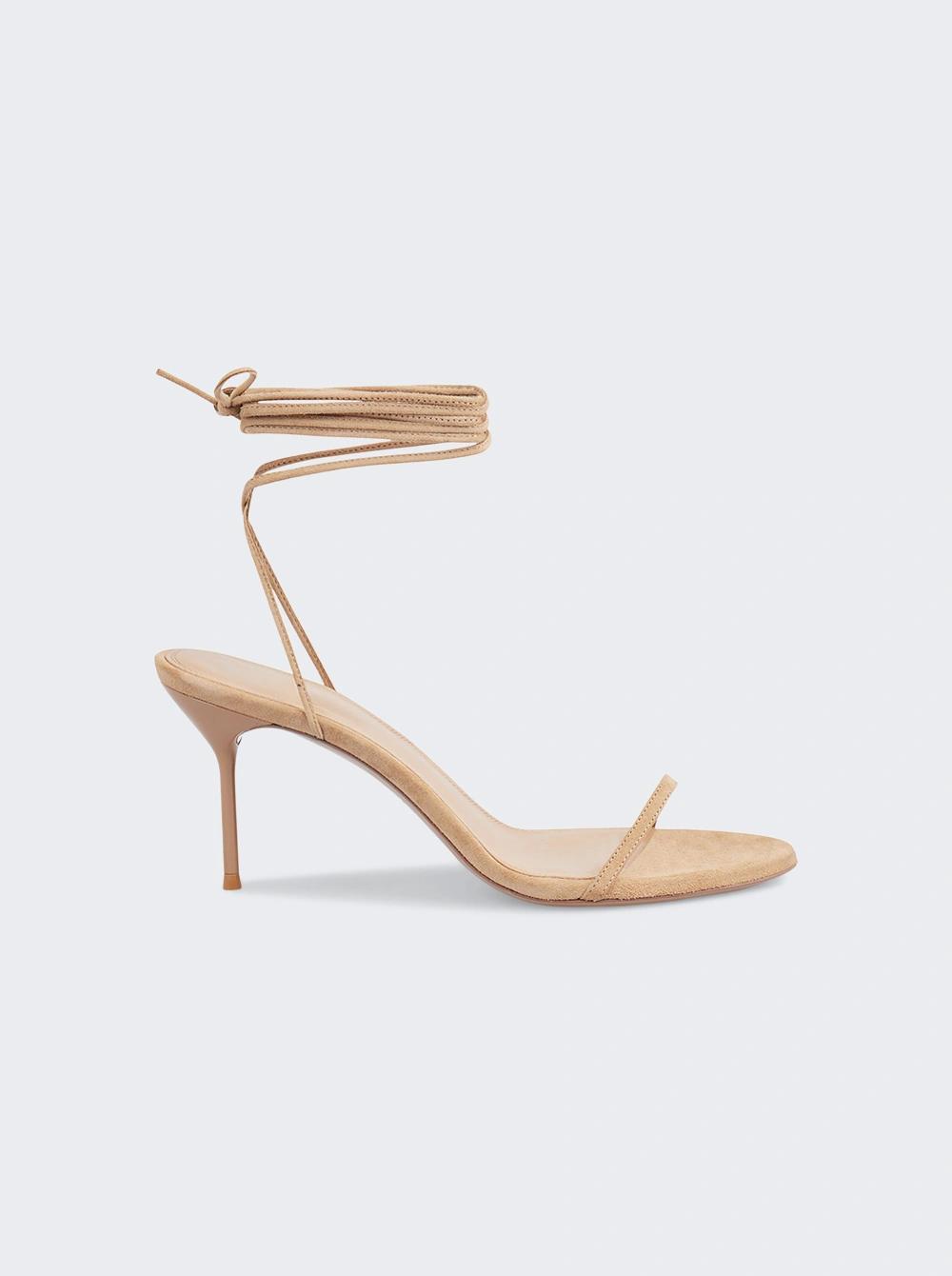 Lidia Lace Up Sandal 70 Sand  | The Webster by PARIS TEXAS