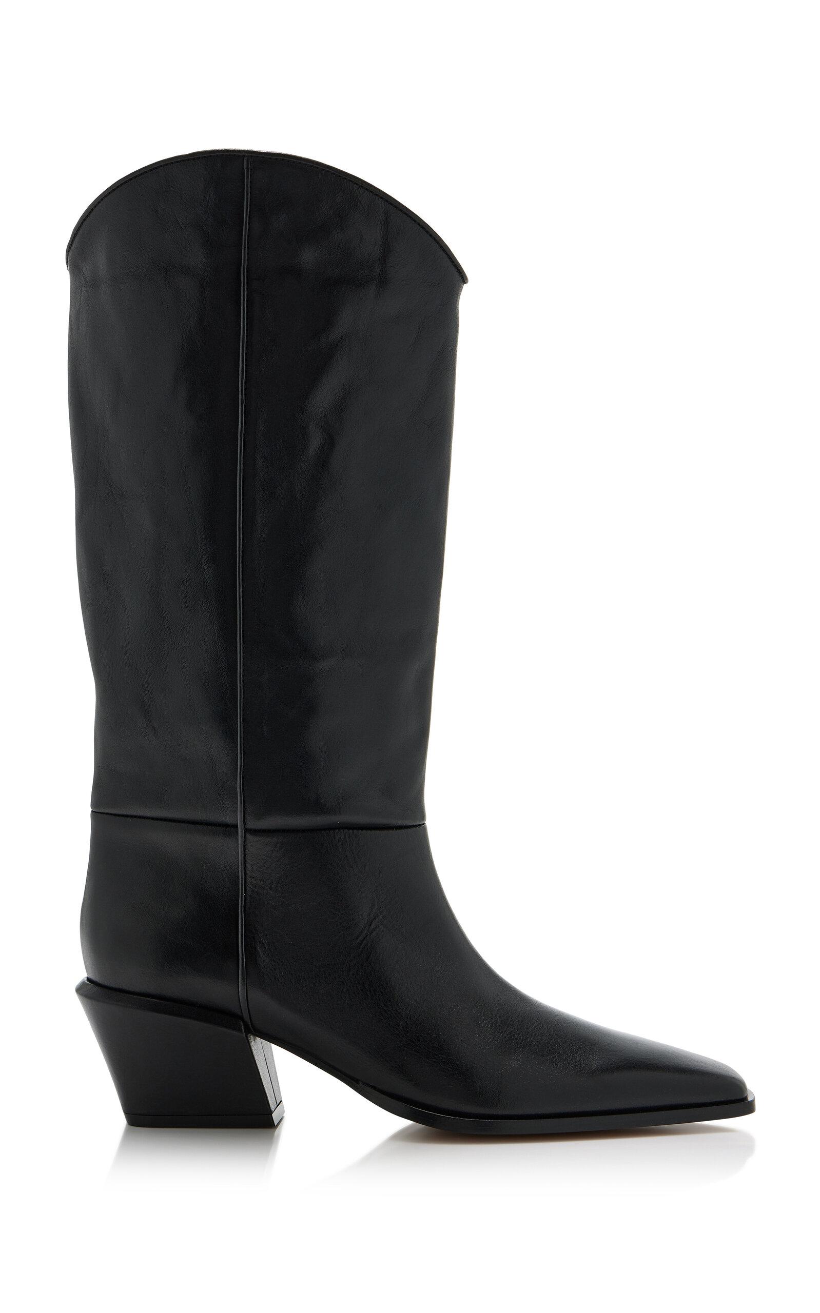 Paris Texas - Bettina Leather Western Boots - Black - - Moda Operandi by PARIS TEXAS