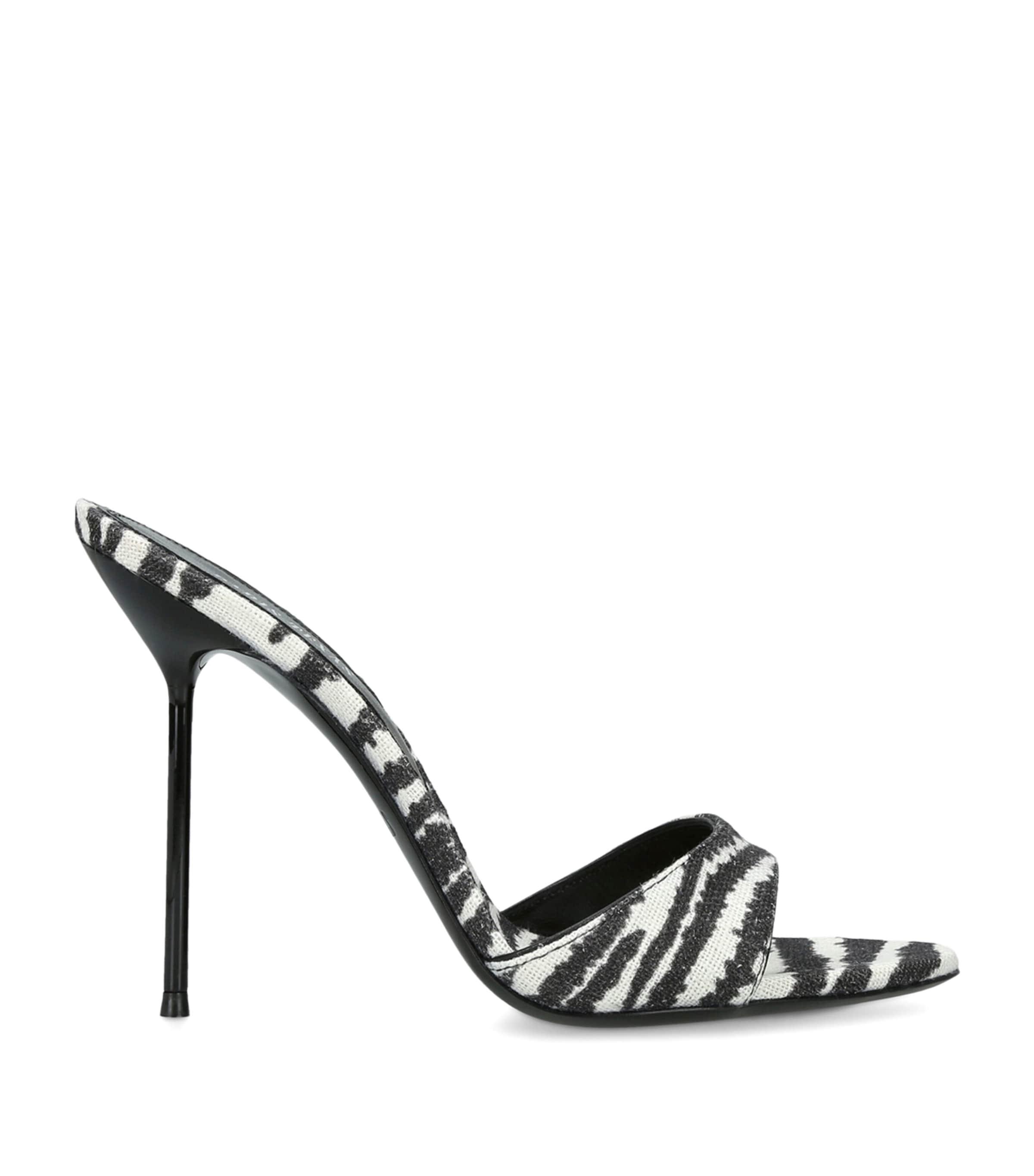 Paris Texas Canvas Zebra Lidia Mules 105 by PARIS TEXAS