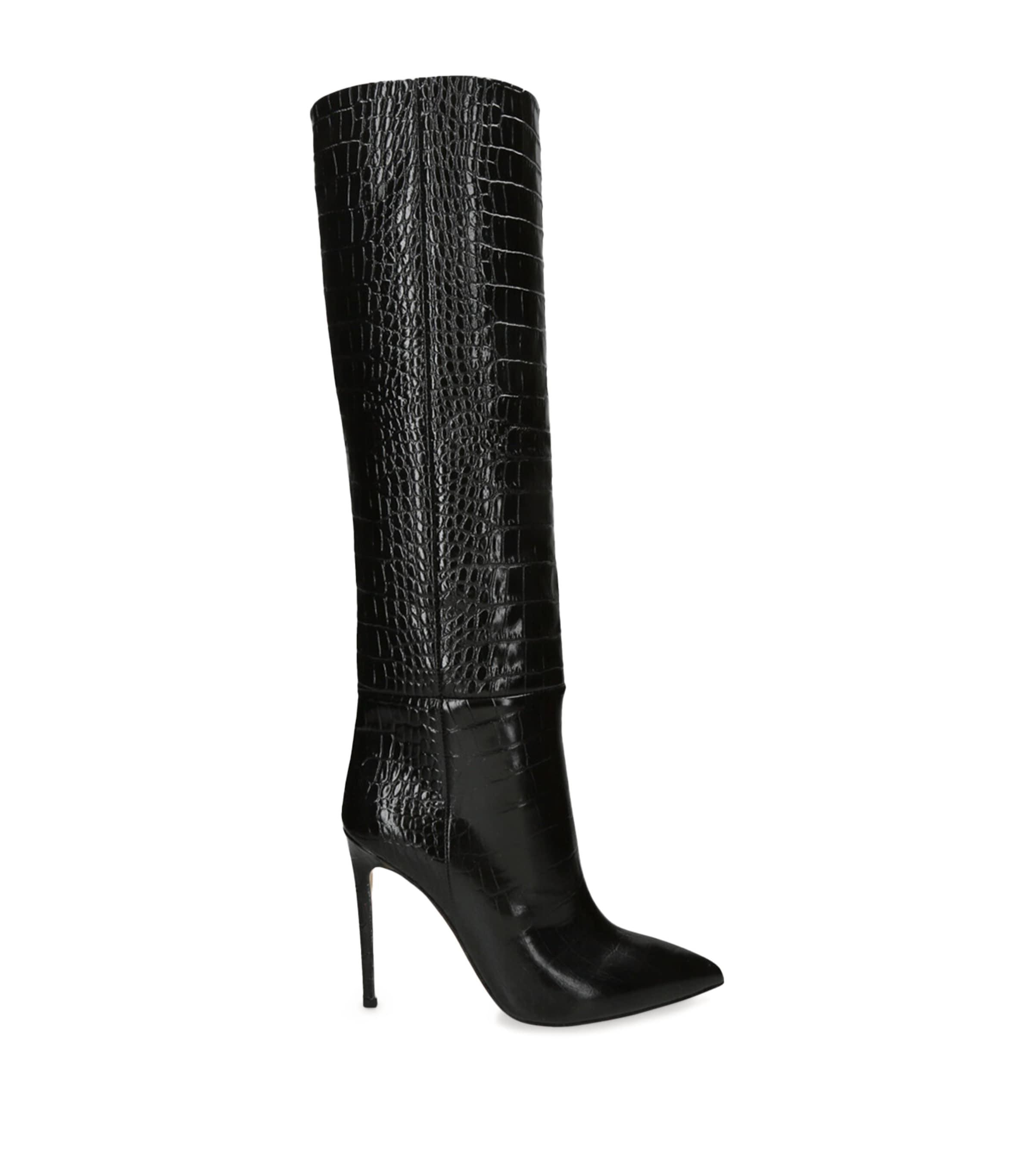 Paris Texas Croc-Embossed Knee-High Boots 105 by PARIS TEXAS