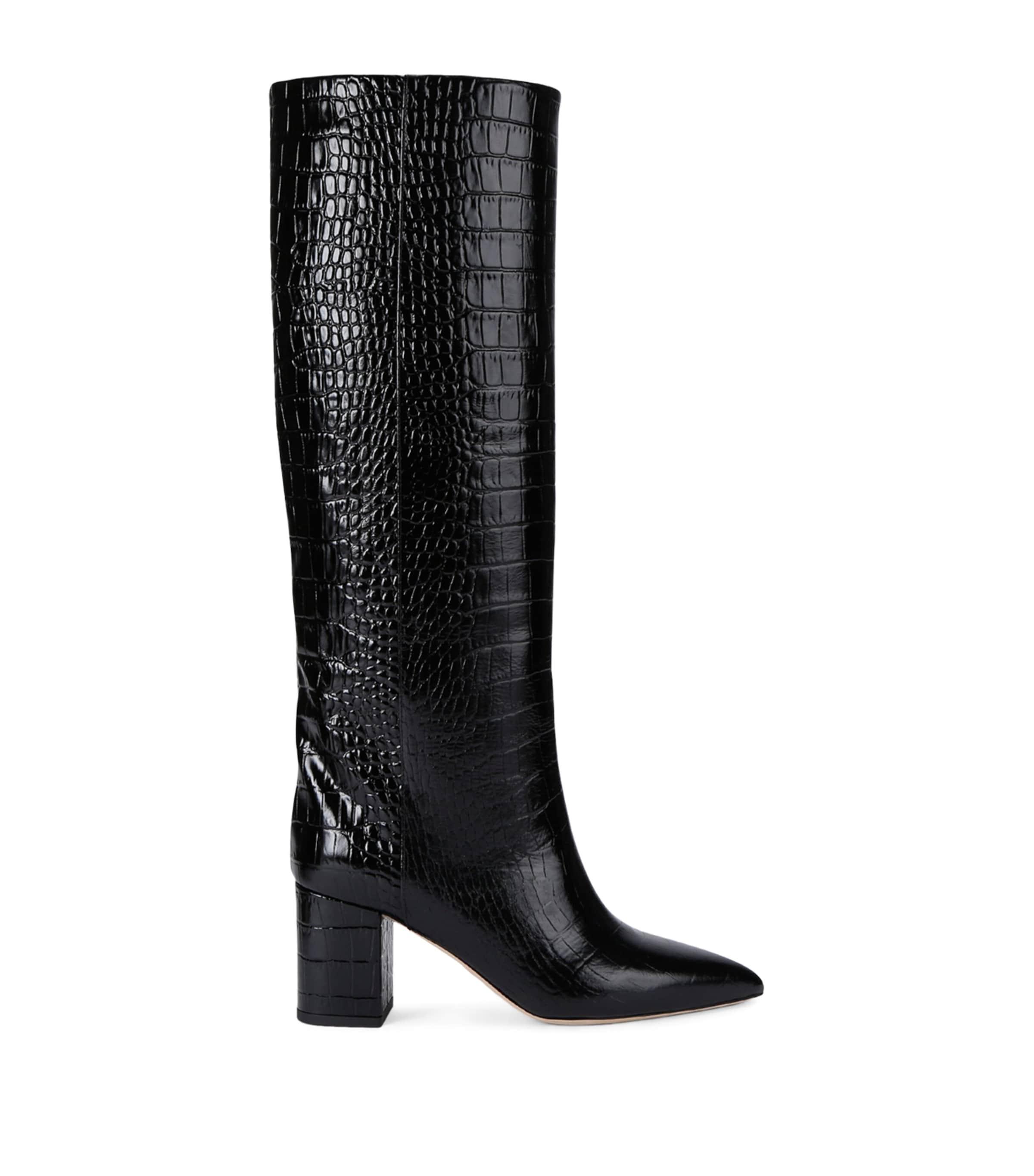 Paris Texas Croc-Embossed Leather Anja Knee-High Boots 70 by PARIS TEXAS