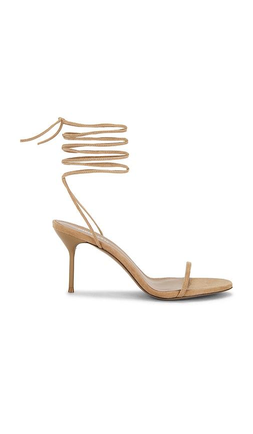 Paris Texas Lidia Lace Up Sandal 70 in Beige by PARIS TEXAS