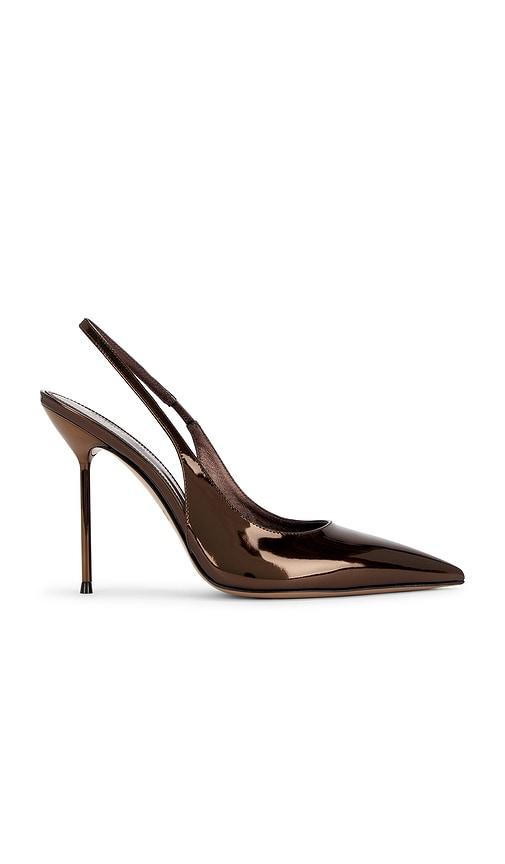 Paris Texas Lidia Slingback Heel in Metallic Bronze by PARIS TEXAS