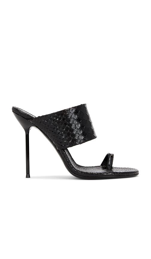 Paris Texas Lidia Thong Mule in Black by PARIS TEXAS