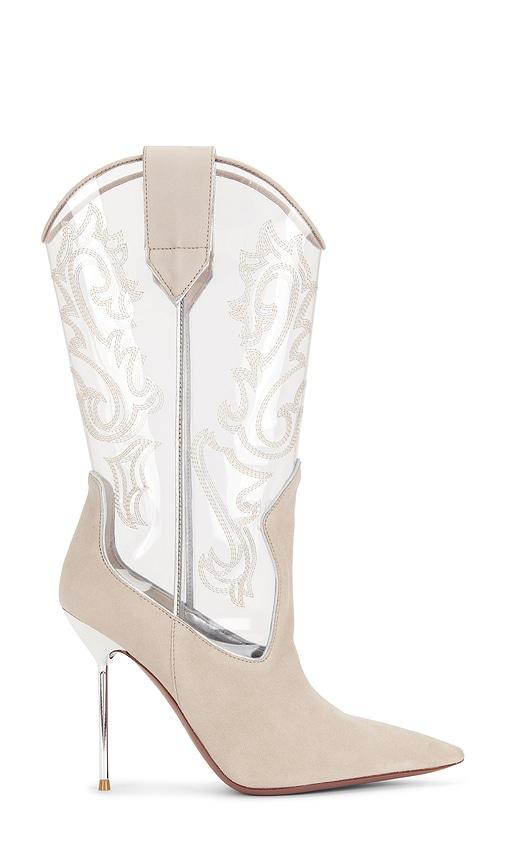 Paris Texas Lidia Western Embroidered Boot in Taupe by PARIS TEXAS