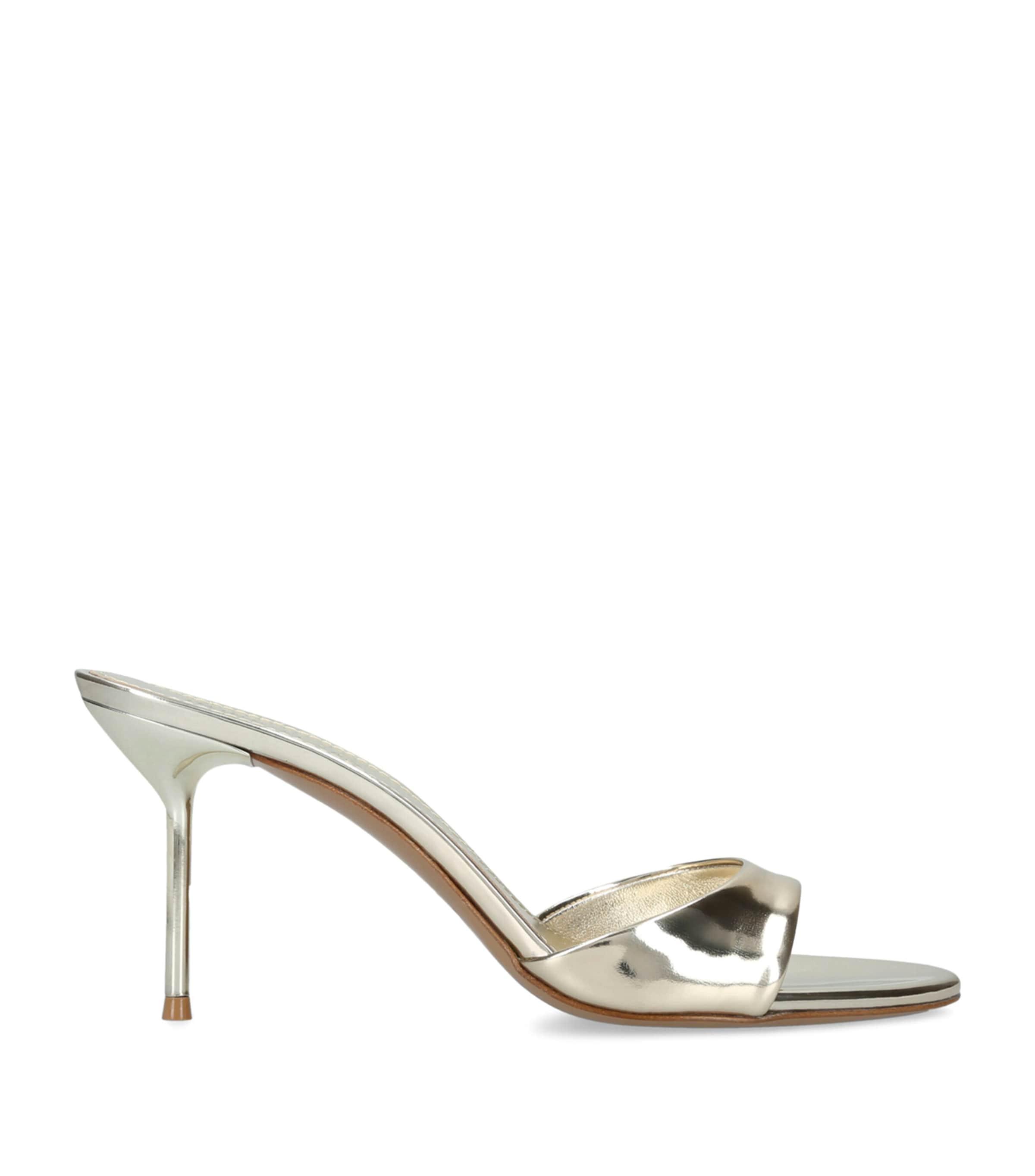 Paris Texas Metallic Leather Lidia Mules 70 by PARIS TEXAS