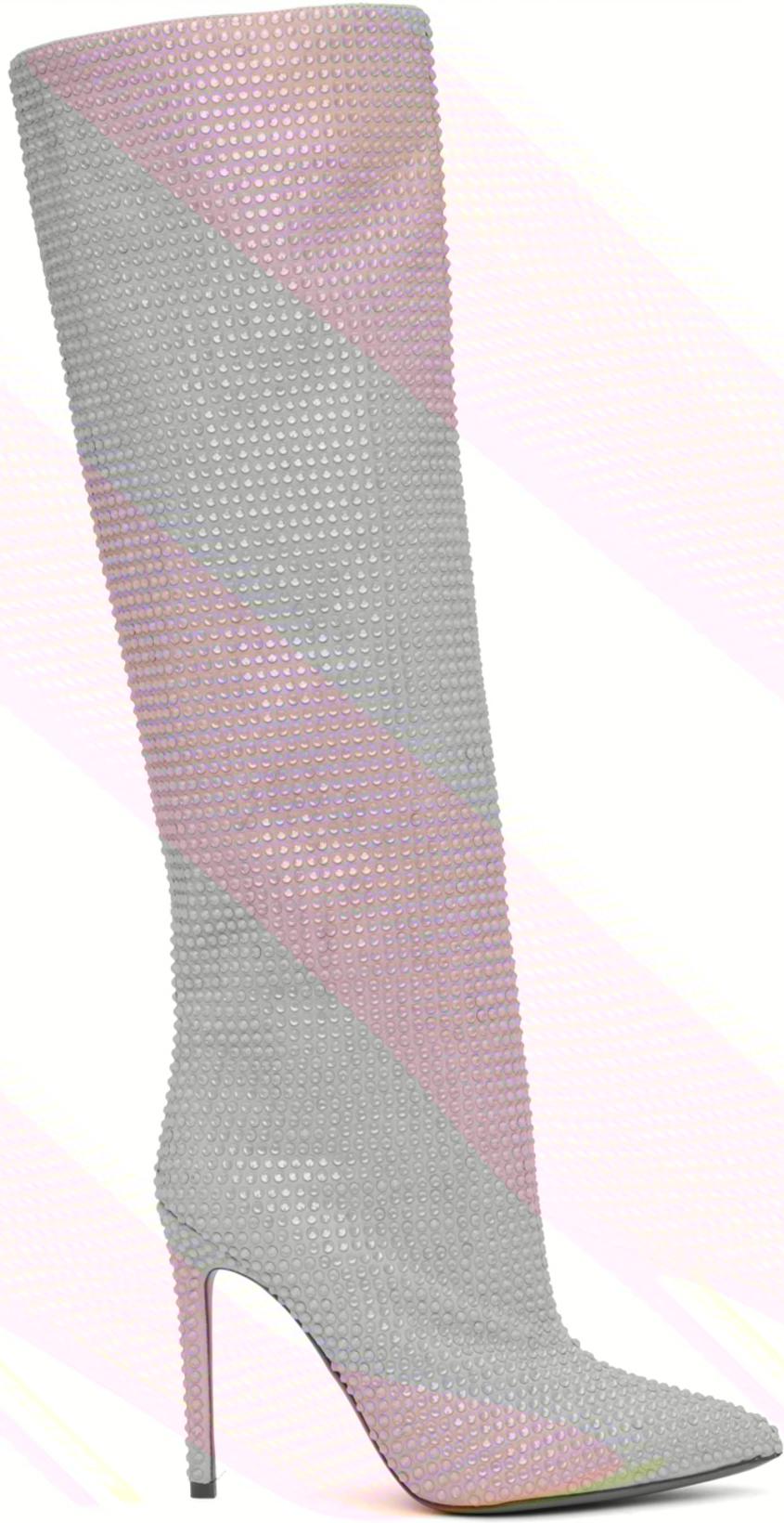 Pink Holly Stiletto Boots by PARIS TEXAS