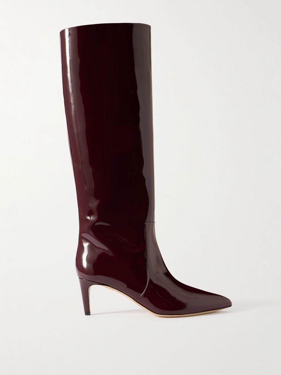 Stiletto patent-leather knee boots by PARIS TEXAS