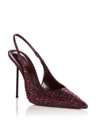Women's Lidia Crystal Embellished Slingback Pumps by PARIS TEXAS