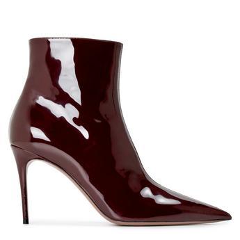 Women's Vera 85 Patent Leather Heeled Ankle Boots by PARIS TEXAS