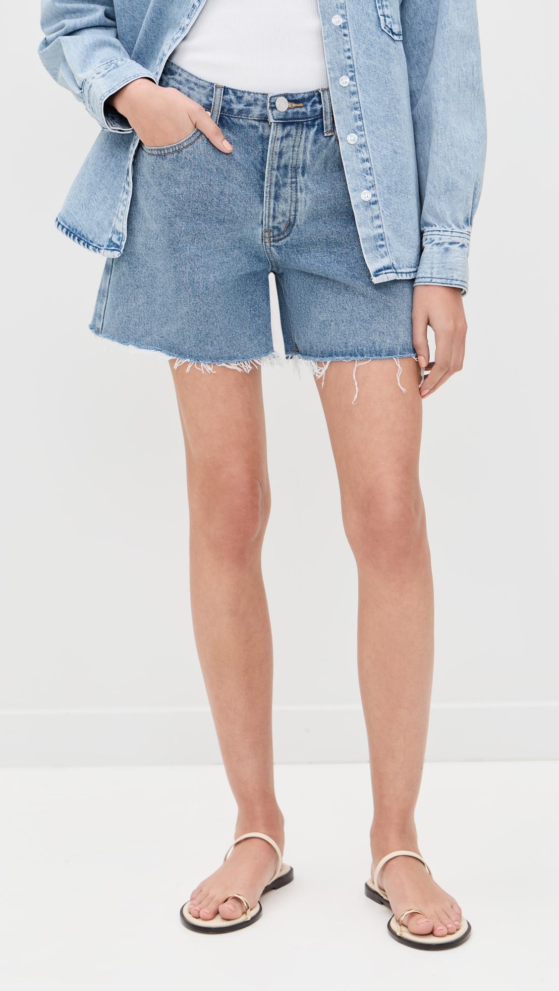 Vintage Wash Long Baggy Shorts by PARKE