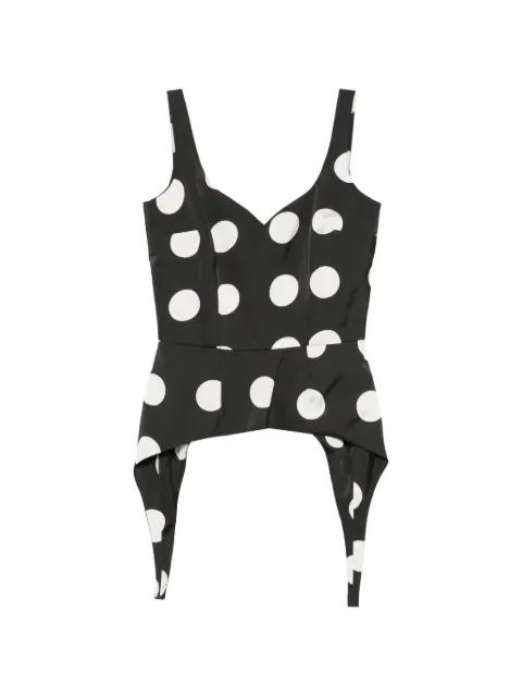 polka-dot asymmetric top by PARLOR