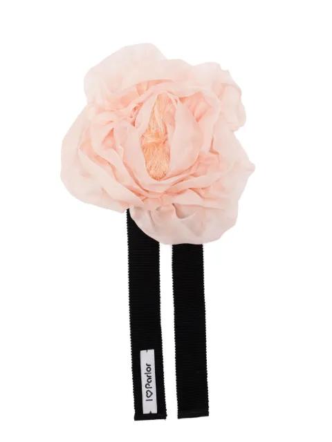 silk-flower choker necklace by PARLOR