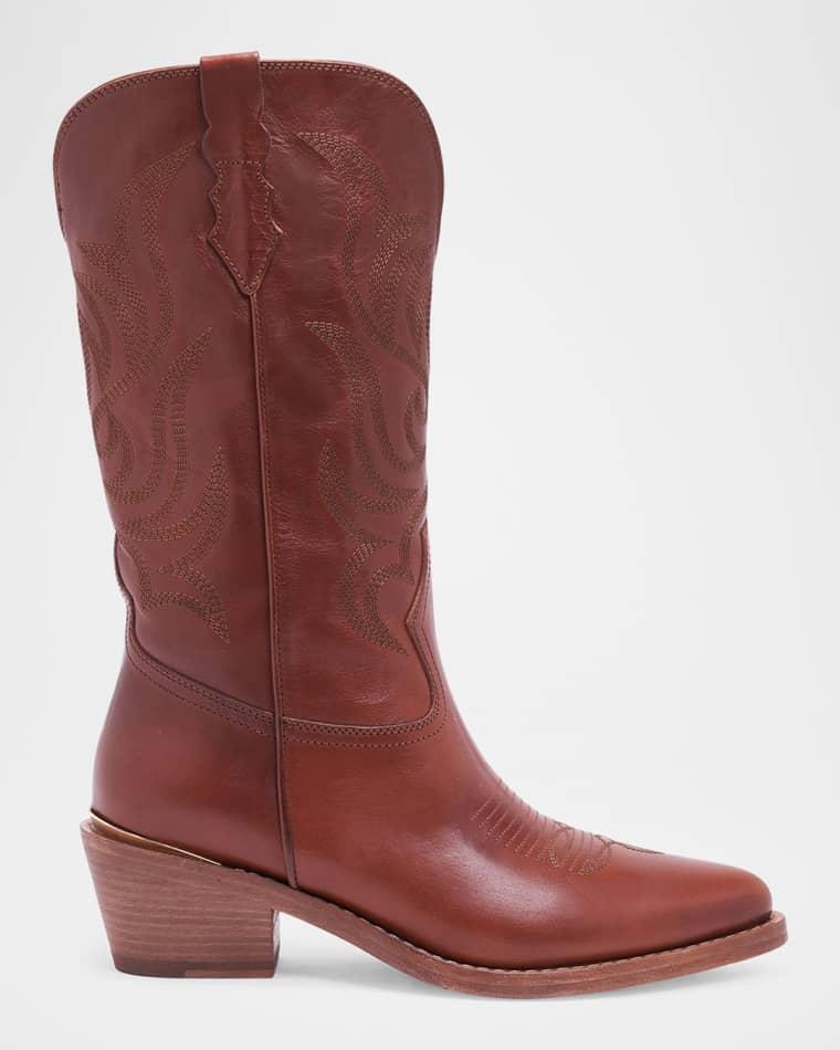 Gigi Leather Western Boots by PARTLOW
